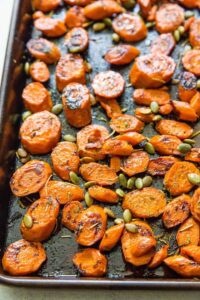 Cider Glazed Carrots with Walnuts