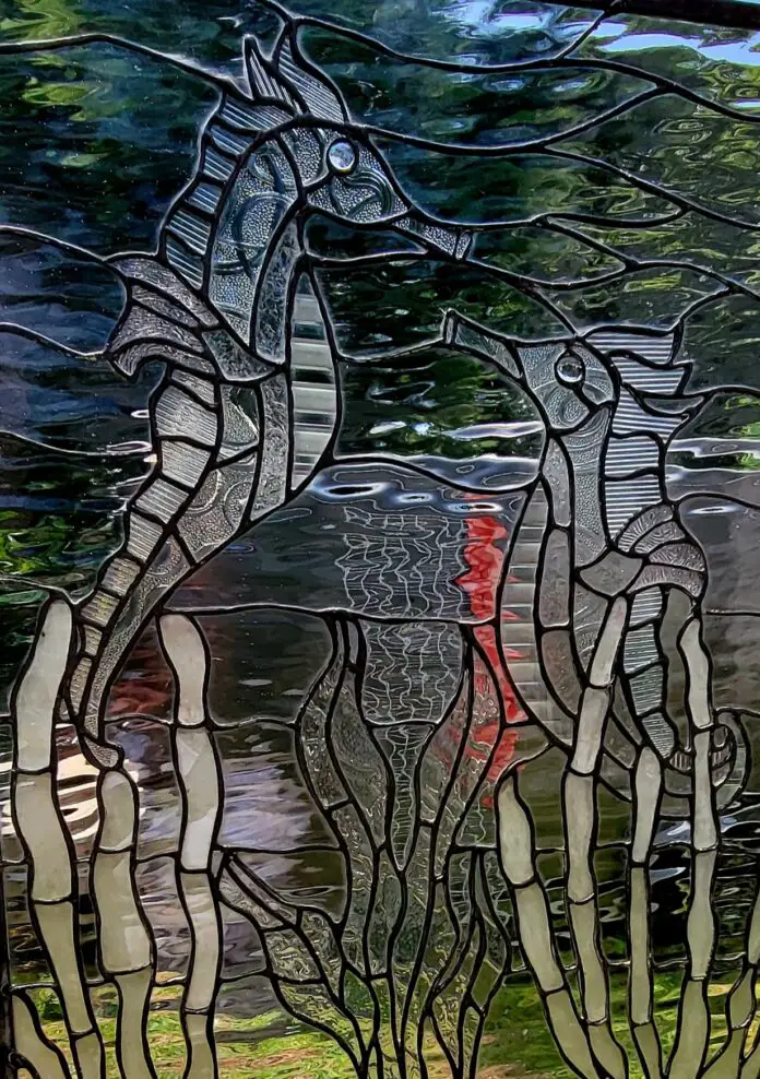 Sea Horse in stained glass